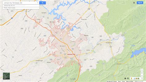 Johnson City Tennessee Map - United States