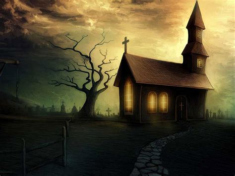 Halloween Wallpaper: Spooky House Wallpaper, Spooky Halloween House