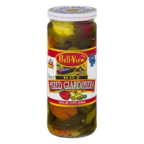 Hot Mixed Giardiniera 16oz. — Bell-View Foods