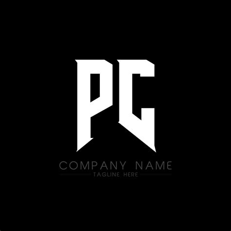 diseño de logotipo de letra pc. letras iniciales del icono del logotipo de juegos de pc para ...