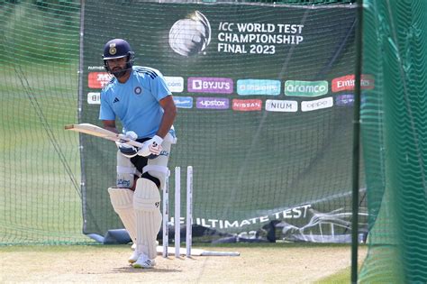 A watchful Rohit Sharma bats during practice | ESPNcricinfo.com