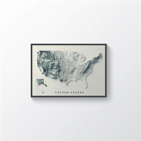 United States 2D Relief Map – Think About Maps