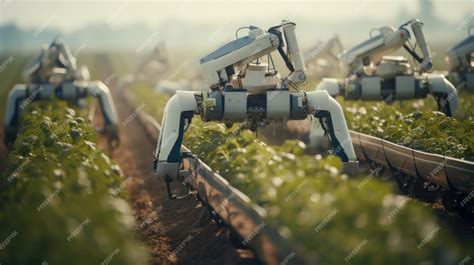 Premium Photo | Agricultural robots robots assisting in precision farming