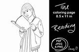 Girl Reading Coloring Pages sketch template