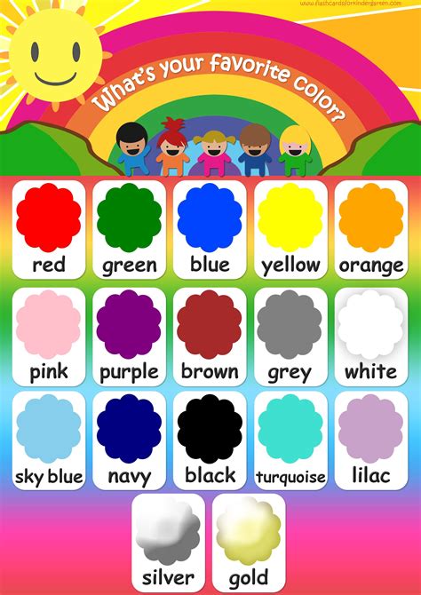 poster | Color flashcards, Printable flash cards, Teaching colors