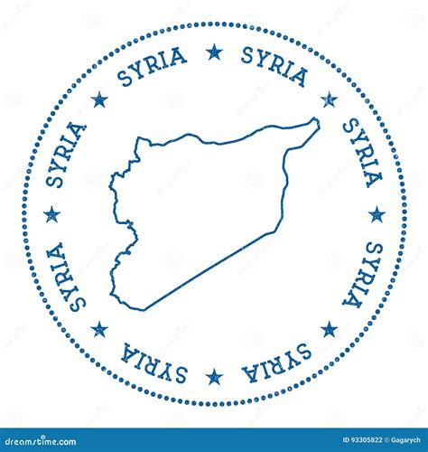 Syrian Arab Republic Vector Map Sticker. Stock Vector - Illustration of insignia, hipster: 93305822