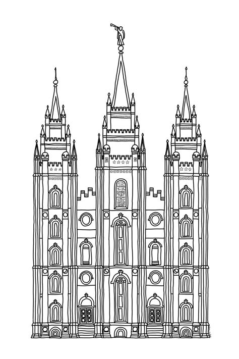 Lds coloring pages, Lds temples, Salt lake temple