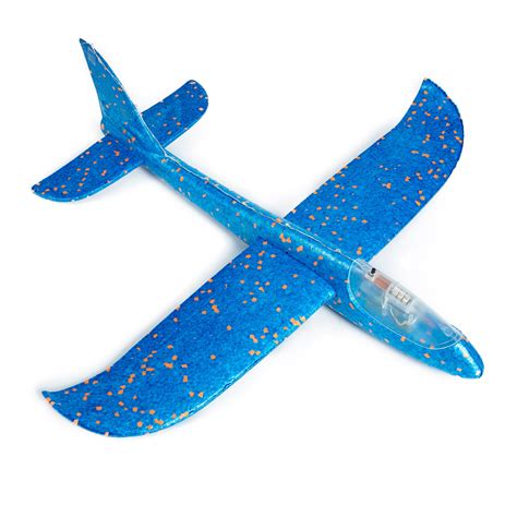 LED Foam Maneuver Throwing Glider Airplane Toys, Large Throwing Foam Plane, Flight Mode Glider ...