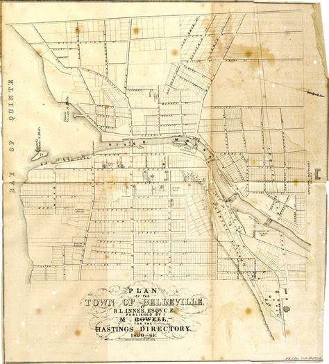 Map of Belleville, 1860 | Map of Belleville, Ontario, from t… | Flickr