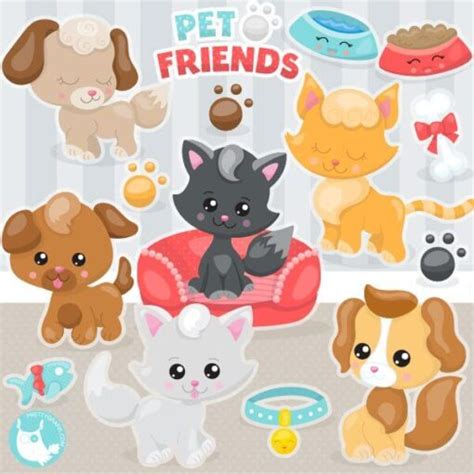 Pet friends clipart