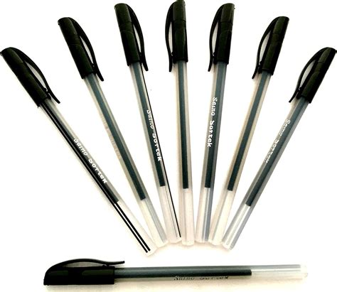 Amazon.com : 20 X Saino Softek Smooth Writing Black INK Ball Point Pens (Non Refillable) Direct ...