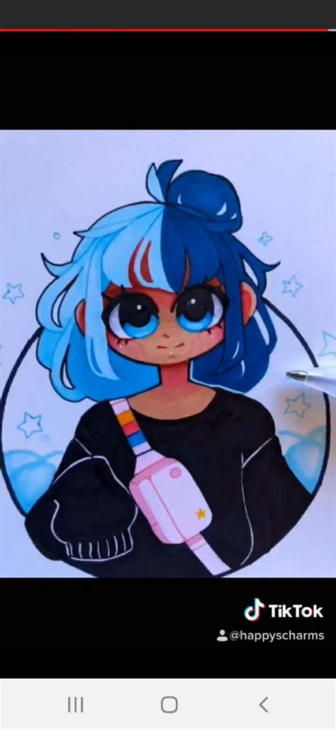 Cute girl drawing by happyscharms on tiktok | Cute doodle art, Cute drawings, Cute little drawings