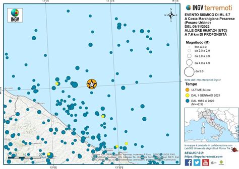 Forte terremoto nelle Marche: ecco il comunicato INGV con mappe e dati ...