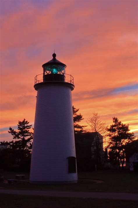 Plum Island Lighthouse Sunset Photograph by John Burk