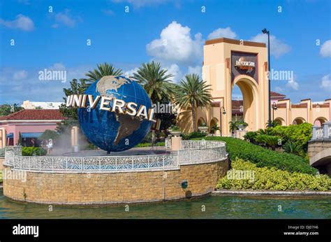 Globe at the entrance to Universal Studios attraction, Universal ...