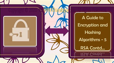 A guide to Encryption and Hashing algorithms - Part 5