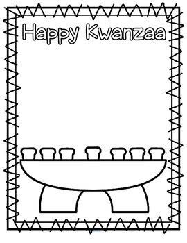 Kwanzaa Candles Coloring Pages