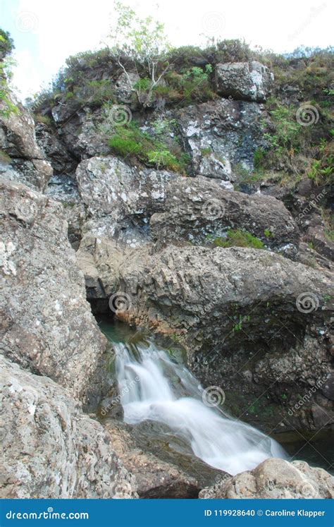 Waterfall Along the Fairy Pools Trail Stock Photo - Image of pools, isle: 119928640