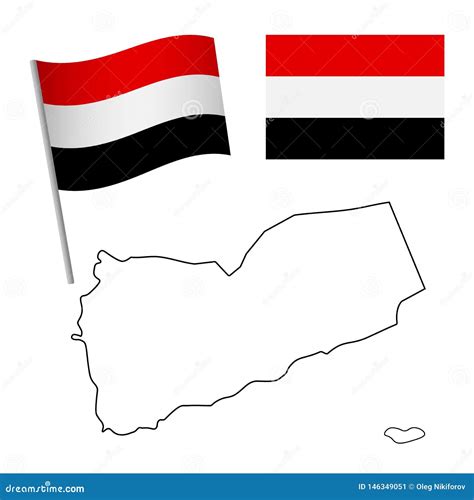 Yemen Flag And Map Royalty-Free Illustration | CartoonDealer.com #146349051