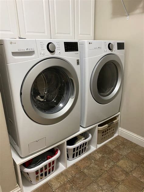 Washer-Dryer Stand 60”x30”x15” | Washer and dryer stand, Laundry room ...