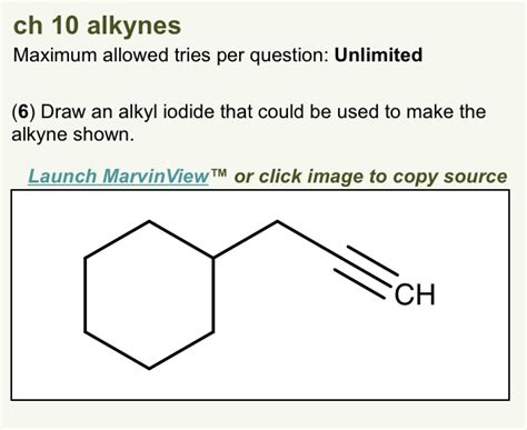 Solved Draw an alkyl iodide that could be used to make the | Chegg.com