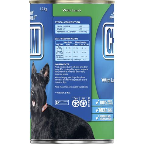 Chum Adult Dog Food Lamb 1.2kg | Woolworths