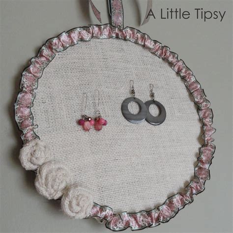 DIY Under $5: Make Earring Holder - A Little Tipsy