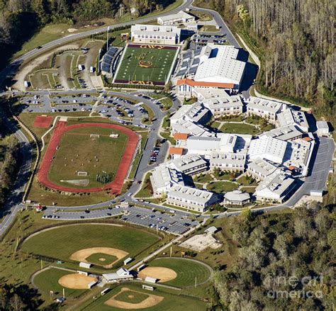 Cherokee High School Aerial Photo Photograph by David Oppenheimer