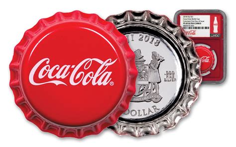 2018 Fiji Coca-Cola Bottle Cap 6-gm Colorized Silver NGC PF69UC FDI Coke Bottle Label Red Core ...