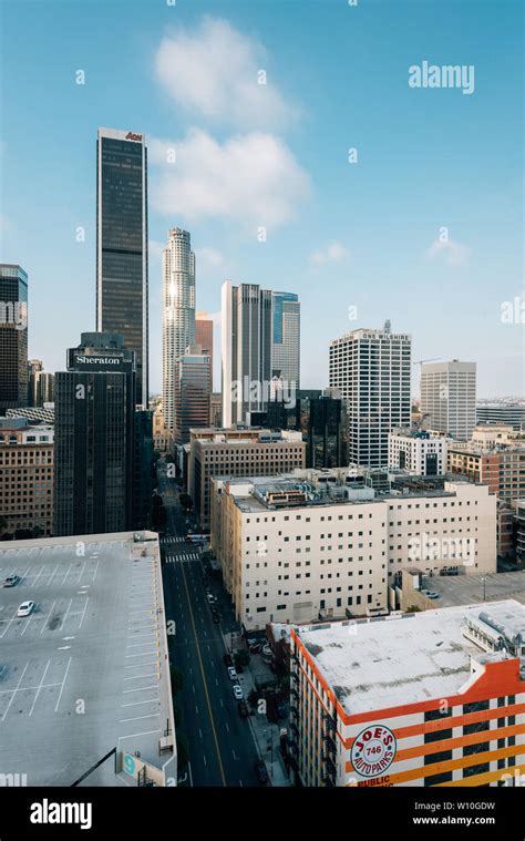 Cityscape skyline view of downtown Los Angeles, California Stock Photo - Alamy