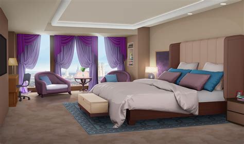 INT. EURO HOTEL ROOM - DAY | Living room background, Bedroom designs images, Bedroom design