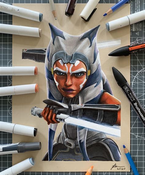 My original artwork of Ahsoka Tano. My first post on this sub! : r ...