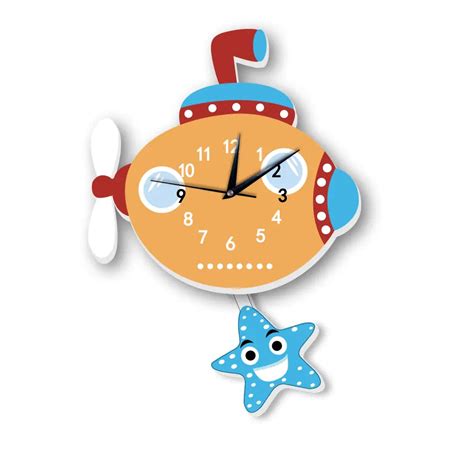 Children's Wall Clock with Pendulum Submarine | My Wall Clock