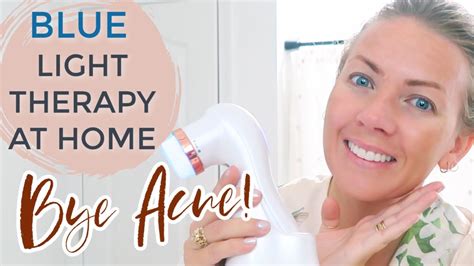 BLUE LIGHT THERAPY for ACNE | At HOME Facial?? - YouTube