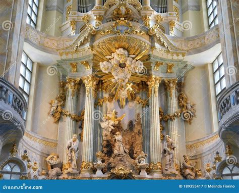 The Interior of the `Frauenkirche` Church of the City of Dresden Editorial Photography - Image ...