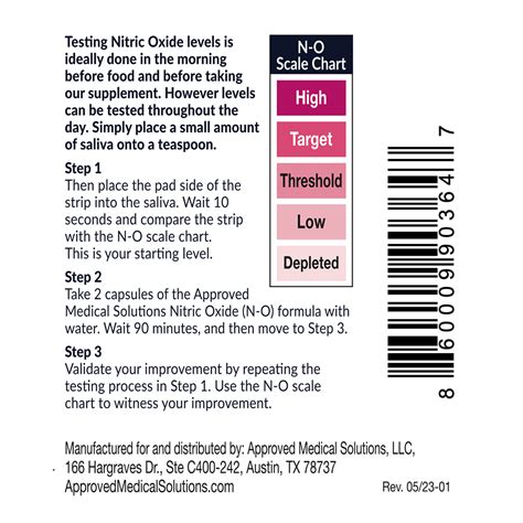 Nitric Oxide Indicator Strips - 6 Count – Approved Medical Solutions LLC