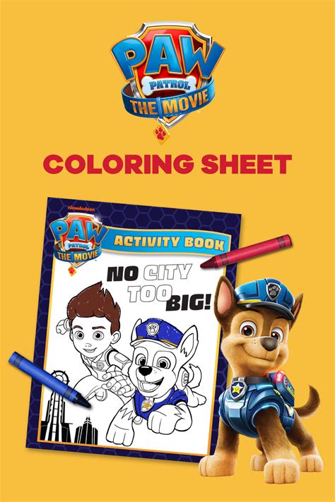 PAW Patrol: The Movie Coloring Sheet | Nickelodeon Parents