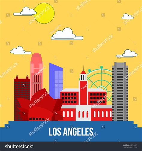 Vector Illustration Los Angeles Skyline Great Stock Vector (Royalty ...