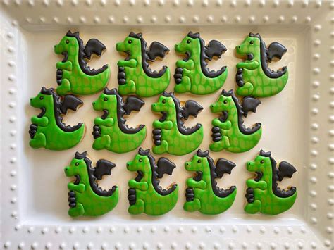 12 Dragon Sugar Cookies Dragones Dragon Party - Etsy