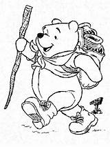 Kids Coloring Pages Winnie The Pooh Hiking Page sketch template