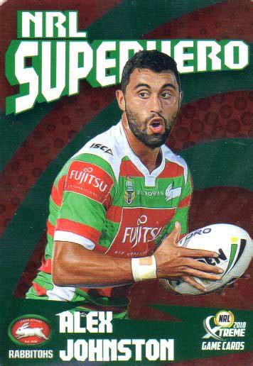 2018 NRL Xtreme Superhero Parallel PSH23 Alex Johnston Rabbitohs ...