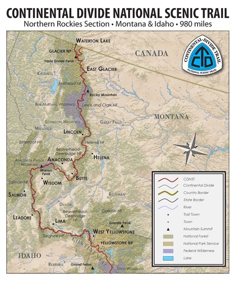 Continental Divide Map Montana - Agathe Laetitia