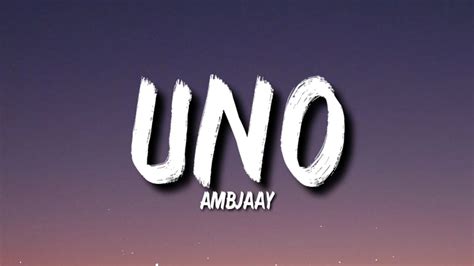 AmbJaay - Uno (Lyrics) | Hey Lets Party Homes | Tiktok Song - YouTube