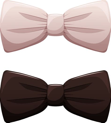 Cartoon bow tie in white and black isolated 17066107 Vector Art at Vecteezy