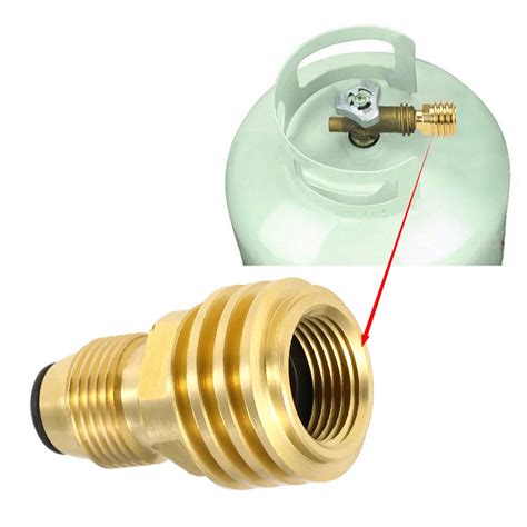 Lixada Propane Tank Adapter Solid Brass Regulator Valve Safety POL Tank ...