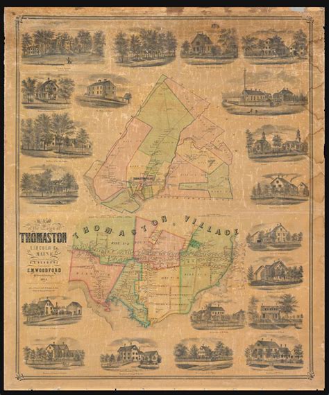 Map of the Town of Thomaston Lincoln Co. Maine.: Geographicus Rare ...