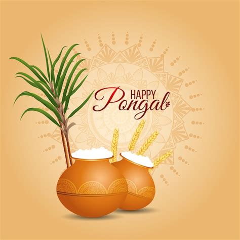 Premium Vector | Happy pongal celebration background