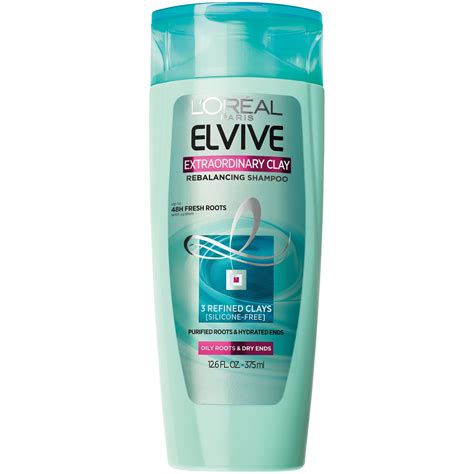 L'Oreal Paris Elvive Extraordinary Clay Rebalancing Shampoo, 12.6 fl. oz. - Walmart.com