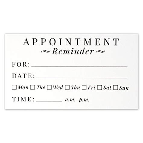 Appointment Reminder Cards - Business Card Size 3.5 X 2 Inches - Pack of 50 - Buy Online in UAE ...