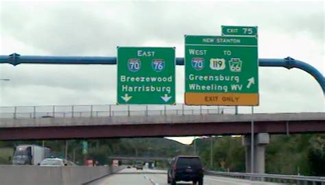 Pennsylvania Turnpike at I–70 / PA 66 / US 119 (Exit 75): Map & Info